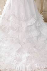 Gorgeous Crystals Appliqued Layers Skirt High Street Wedding Dress