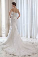 Sweetheart Crystals Trumpet Cathedral Wedding Bridal Dress Petite