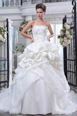 Gorgeous Applique Bead Bubble Layers Puffy Wedding Bridal Dress