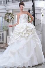 Gorgeous Applique Bead Bubble Layers Puffy Wedding Bridal Dress