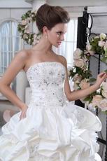 Gorgeous Applique Bead Bubble Layers Puffy Wedding Bridal Dress