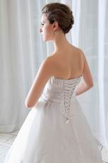 Romantic Appliqued Bottom Puffy Skirt Wedding Dress For Bride