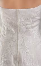 Princess Strapless Embroidery Ivory Organza Wedding Dress