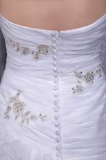 Pretty Sweetheart Appliqued Bodice Cascade Skirt Wedding Dress