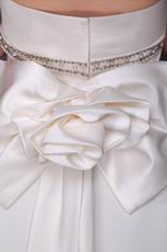 2014 Designer Strapless Cathedral Train Church Wedding Dress