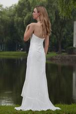 Elegant Halter Chiffon Embroidery Wedding Dress With Halter Design