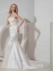 Sexy One Shoulder Trumpet Petite Bridal Gown With Applique