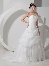 Discount Sweetheart Layers Detail Skirt Bridal Dress Sample Sale