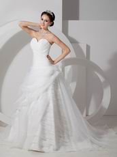 Discount Sweetheart Layers Detail Skirt Bridal Dress Sample Sale