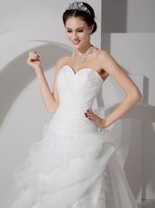 Discount Sweetheart Layers Detail Skirt Bridal Dress Sample Sale