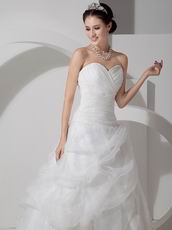 Discount Sweetheart Layers Detail Skirt Bridal Dress Sample Sale