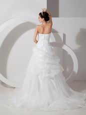 Discount Sweetheart Layers Detail Skirt Bridal Dress Sample Sale