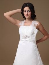 Discount Square Lace Emberllishments Wedding Dress For Sale