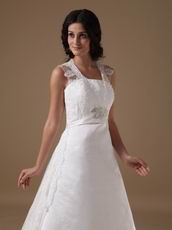 Discount Square Lace Emberllishments Wedding Dress For Sale