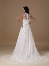 Discount Square Lace Emberllishments Wedding Dress For Sale