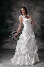 Pretty One Shoulder Bridal Dress Designed By 2014 Top Designer