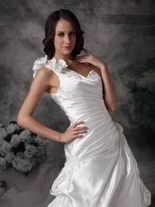 Pretty One Shoulder Bridal Dress Designed By 2014 Top Designer