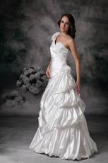 Pretty One Shoulder Bridal Dress Designed By 2014 Top Designer