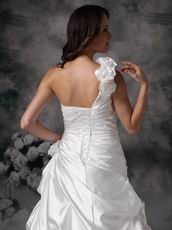 Pretty One Shoulder Bridal Dress Designed By 2014 Top Designer