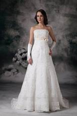 Perfect Strapless A-line Silhouette Bridal Dress Stores In Huston