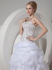 Best Deals Strapless Beaded Wedding Party Dress For Bride