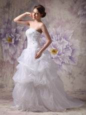 Strapless Lace Appliques 2014 New Arrival Wedding Dress