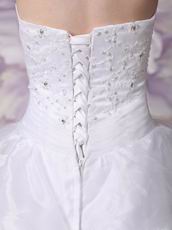 Strapless Lace Appliques 2014 New Arrival Wedding Dress