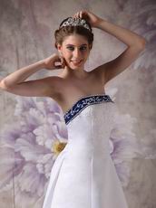 Discount Strapless Embroidery 2014 Wedding Dress With Color