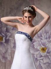 Discount Strapless Embroidery 2014 Wedding Dress With Color