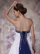 Discount Strapless Embroidery 2014 Wedding Dress With Color