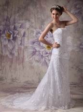 Strapless Lace Appliques Woman In Wedding Dress Discount