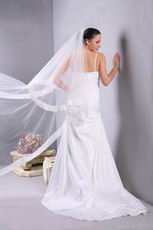 Cheap V-Neck A-line Wedding Dress Made By Ivory Taffeta