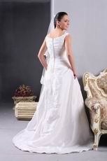 Straps Beading Applique Emberllishments Wedding Dress In Huston