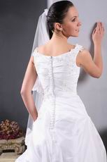 Straps Beading Applique Emberllishments Wedding Dress In Huston