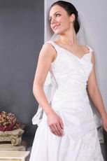 Straps Beading Applique Emberllishments Wedding Dress In Huston