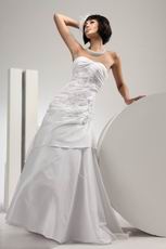 Affordable Ivory Taffeta A-line Skirt Designer Wedding Dress