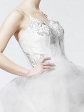 Appliqued Floor-Length Michigan Organza Wedding Dress Cheap