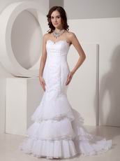 Romantic Mermaid Affordable Lace Wedding Dress Petite