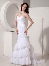 Romantic Mermaid Affordable Lace Wedding Dress Petite