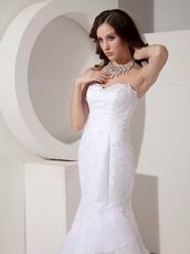 Romantic Mermaid Affordable Lace Wedding Dress Petite