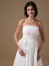 2014 Stylish Maternity Wedding Dress With Handmade Flowers Bottom