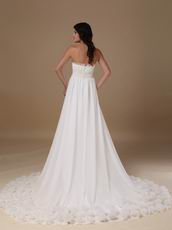 2014 Stylish Maternity Wedding Dress With Handmade Flowers Bottom