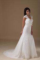 Pretty Mermaid Sweetheart Lace Fabric Wedding Dress With Belt