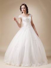 Unique Sweetheart Neck Applique Church Wedding Dress Puffy