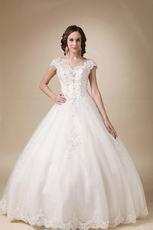 Unique Sweetheart Neck Applique Church Wedding Dress Puffy