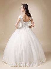 Unique Sweetheart Neck Applique Church Wedding Dress Puffy