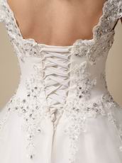 Unique Sweetheart Neck Applique Church Wedding Dress Puffy