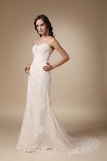 Discount Sweetheart Trimed Wedding Dress With Applique