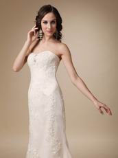 Discount Sweetheart Trimed Wedding Dress With Applique