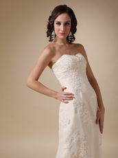 Discount Sweetheart Trimed Wedding Dress With Applique
